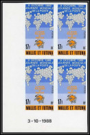 92549c Wallis Et Futuna N°382 UPU Journée Mondiale De La Poste 1988 World Post Day Coin Daté Non Dentelé Imperf ** MNH - Geschnittene, Druckproben Und Abarten