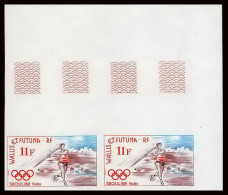 92547 Wallis Et Futuna N°378 Seoul 88 Javelot Javelin Jeux Olympiques Olympic Games 1988 Bloc Non Dentelé ** MNH Imperf - Imperforates, Proofs & Errors