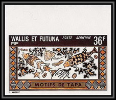 92544a Wallis Et Futuna PA N°60 Artisanat Motifs De Tapa Tapas Géométriques Craft Non Dentelé Imperf ** MNH - Geschnittene, Druckproben Und Abarten