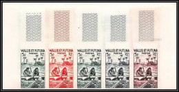 92538 Wallis Et Futuna N°157A Fabrication D'un Tapa 1957 Arbre à Pain Breadfruit Essai Proof Non Dentelé Imperf ** MNH - Imperforates, Proofs & Errors