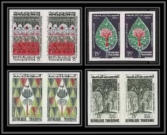 92527a Tunisie N°520/523 Congrès Mondial Forestier Forets Seattle 1960 World Forestry Congress Non Dentelé Imperf ** MNH - Tunisie (1956-...)