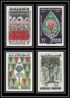 92527 Tunisie N°520/523 Congrès Mondial Forestier Forets Seattle 1960 World Forestry Congress Non Dentelé Imperf ** MNH - Alberi