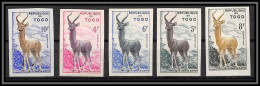 92514 Togo (togolaise) N°278/291 Cobe De Buffon Antilope Antelope Les 5 Valeurs Non Dentelé Imperf ** MNH RR - Autres & Non Classés