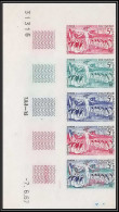 92502 Polynesie Polynesia N°47 Fete Nationale Himene De Raiatea 1967 Bande 5 Strip Essai Proof Non Dentelé Imperf ** MNH - Non Dentelés, épreuves & Variétés