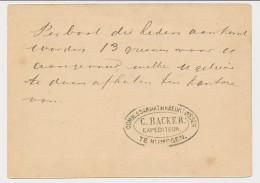 Briefkaart Nijmegen 1877 - Commissariaat Beurtveeren  - Unclassified