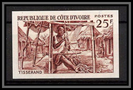 93627f Cote D'ivoire N°233 Tisserand Weaver 1965 Essai Proof Non Dentelé Imperf ** MNH - Textile