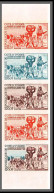 93602b Cote D'ivoire N°229 Courrier Korhogo Journée Du Timbre Stamp's Day 1964 Bande 5 Essai Proof Non Dentelé - Stamp's Day