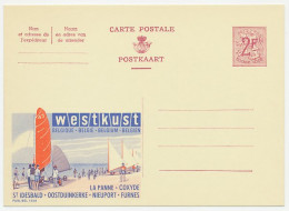 Publibel - Postal Stationery Belgium 1959 Beach Sailing - Sonstige & Ohne Zuordnung