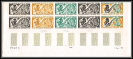 93605/ Cote D'ivoire N°192 Anniversaire De L'indépendance 1961 Bloc 10 Coin Daté Essai Proof Non Dentelé Imperf ** MNH - Costa De Marfil (1960-...)