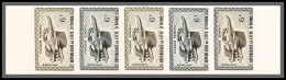 93581b Cote D'ivoire N°186 Masque Senoufo Mask 1960 Bande 5 Essai Proof Non Dentelé Imperf ** MNH - Altri & Non Classificati