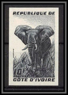 93540f Cote D'ivoire N°177 Elephant 1959 Essai Proof Non Dentelé Imperf ** MNH - Eléphants