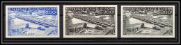 93455f Cote D'ivoire PA N°19 Pont Bridge Houphouët-Boigny Abidjan 1959 Lot 3 Essai Proof Non Dentelé Imperf ** MNH - Costa De Marfil (1960-...)