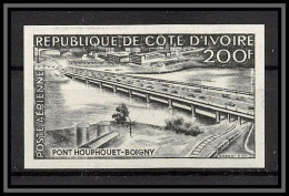 93455g Cote D'ivoire PA N°19 Pont Bridge Houphouët-Boigny Abidjan 1959 Essai Proof Non Dentelé Imperf ** MNH - Ivory Coast (1960-...)