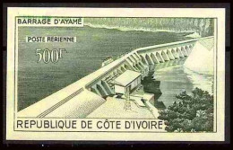 93462g Cote D'ivoire PA N°20 Barrage D'ayamé Essai Proof Non Dentelé Imperf ** MNH 1959 Dam - Costa D'Avorio (1960-...)
