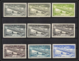 93455d Cote D'ivoire PA N°19 Pont Bridge Houphouët-Boigny Abidjan 1959 Lot 9 Essai Proof Non Dentelé Imperf ** MNH - Costa D'Avorio (1960-...)