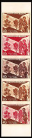 93443c Tchad N°269 Agriculture Culture Du Tabac Tobacco Essai Proof Non Dentelé Imperf ** MNH Bande De 5 Strip - Tobacco