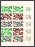 93444b Tchad N°216 Tilapia Nilotica Poisson Fihes Fish Essai Proof Non Dentelé Imperf ** MNH Bloc 10 - Vissen