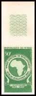93439f Tchad N°215 Banque Africaine De Deceloppement 1969 Bank Essai Proof Non Dentelé Imperf ** MNH Bande De 4 Strip - Tchad (1960-...)