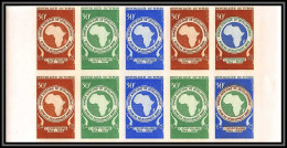 93439b Tchad N°215 Banque Africaine De Deceloppement 1969 Bank Essai Proof Non Dentelé Imperf ** MNH Bloc 10  - Ciad (1960-...)