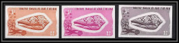 93426 Afars Et Issas N°400 Darioconus Gastéropodes Gastropod Lot De 3 Essai Proof Non Dentelé Imperf ** MNH - Unused Stamps