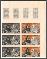 93389 Aof Afrique Occidentale Francaise PA N°28 Joueuses D'ardin Music 1958 Bloc 6 Essai Proof Non Dentelé Imperf ** MNH - Nuevos