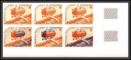 93397 Nouvelle-Calédonie N°407 Insectes (insects) Agrianome Fairmairei Bloc 6 Essai Proof Non Dentelé Imperf ** MNH 1977 - Neufs
