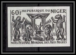 93366 Niger N°176 Arts Nègres 1966 Dakar Essai Proof Non Dentelé Imperf ** MNH - Niger (1960-...)