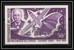 93364 Niger PAN°122 Precurseur De L'espace (space) Ader 1970 Essai Proof Non Dentelé Imperf ** MNH - Avions