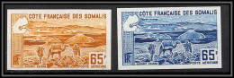 93341 Cote Française Des Somalis PA N°44 GHOULET KHABAB CHAMEAU CAMELS Essai Proof Non Dentelé Imperf ** MNH - Unused Stamps