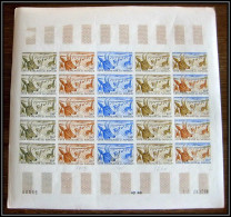 93030 Cote Française Des Somalis PA N°26 Gazelle Faune Animals Essai Color Proof Non Dentelé Imperf ** MNH Feuille Sheet - Other & Unclassified