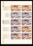 93025c Cote Française Des Somalis 324 Tuberculose Tuberculosis Essai Color Proof Non Dentelé Imperf ** MNH Bloc De 10  - Disease