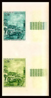 93019b Monaco N°887 Unesco Sauvegarde De Venise Venice Canaletto Essai Proof Non Dentelé ** (MNH Imperf) Paire - Unused Stamps