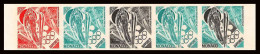 93017d Monaco N°882 Sapporo 1972 Ski Jeux Olympiques Olympic Games Essai Proof Non Dentelé ** MNH Imperf Bande 5 Strip - Skiing