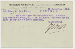 Briefkaart G. Particulier 80 Bedrukt Amsterdam 1909 - Postwaardestukken