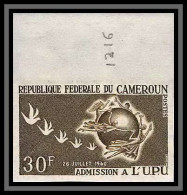 92997 Cameroun N°403 Upu 1965 Union Postale Universelle Essai Proof Non Dentelé ** MNH Imperf - Camerun (1960-...)