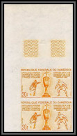 92988 Cameroun N°400 Oryx 1965 Champion D'afrique Football Soccer Essai Proof Non Dentelé ** (MNH Imperf) Paire - Cameroun (1960-...)