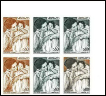 92948f Monaco N°1094 Amade Association Enfance Enfant Child Essai Proof Non Dentelé ** MNH Bloc 6 Strip - Unused Stamps