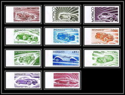 92931e Monaco N°1018/1028 Rolls Royce Bugatti Lamborghini Voiture (Cars) Essai Proof Non Dentelé ** (MNH Imperf) - Nuovi