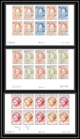 92945b Monaco N°1098/1100 Rubens Tableau (Painting) Essai Proof Non Dentelé ** (MNH Imperf) Bloc De 10 Coin Daté - Unused Stamps