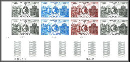 92926h Monaco N°966 Police INTERPOL WIEN 1974 Bloc 8 Strip Essai (proof) Non Dentelé Imperf ** MNH Autriche Austria  - Neufs