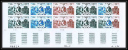 92926b Monaco N°966 Congres De La Police Interpol 1974 Essai Proof Non Dentelé ** (MNH Imperf) Bloc 10 Coin Daté - Unused Stamps