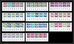 92931b Monaco N°1018/1028 Serie Complète Voiture (Cars) Essai Proof Non Dentelé ** (MNH Imperf) Bloc 10 Coin Daté - Unused Stamps