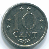 10 CENTS 1971 NIEDERLÄNDISCHE ANTILLEN Nickel Koloniale Münze #S13449.D.A - Niederländische Antillen