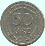 50 ORE 1921 W SUÈDE SWEDEN Pièce RARE #AC707.2.F.A - Suède