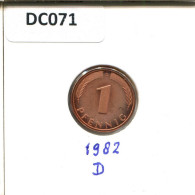 1 PFENNIG 1982 D BRD DEUTSCHLAND Münze GERMANY #DC071.D.A - 1 Pfennig