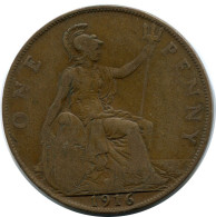 PENNY 1916 UK GREAT BRITAIN Coin #BB010.U.A - D. 1 Penny