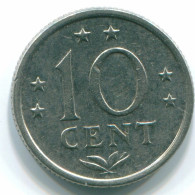 10 CENTS 1971 NETHERLANDS ANTILLES Nickel Colonial Coin #S13415.U.A - Niederländische Antillen