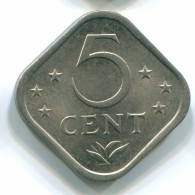 5 CENTS 1975 ANTILLES NÉERLANDAISES Nickel Colonial Pièce #S12239.F.A - Niederländische Antillen