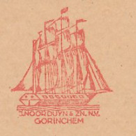 Meter Card Netherlands 1950 Sailing Boat - Tallship - Gorinchem - Bateaux