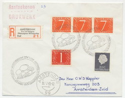 Registered Cover / Special R Label Netherlands 1965 Mushroom Congress Amsterdam - Champignons